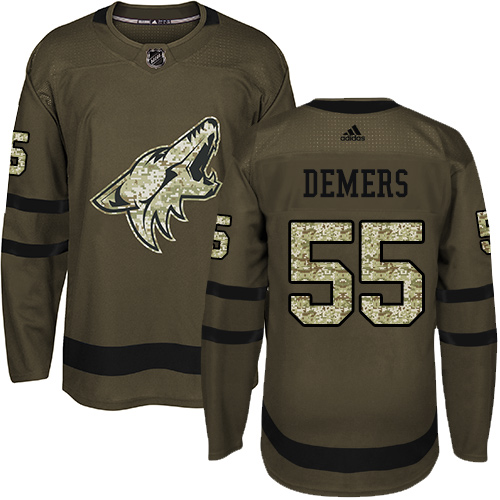 Adidas Coyotes #55 Jason Demers Green Salute to Service Stitched NHL Jersey